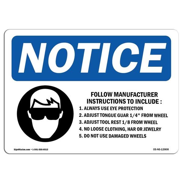 Safety Sign, OSHA Notice, 10